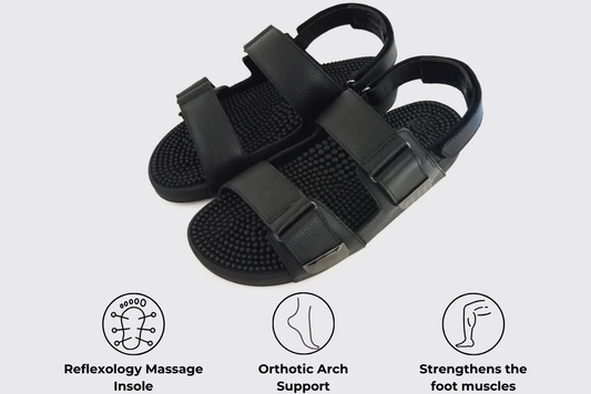 Backstrap Leather Reflexology Sandals